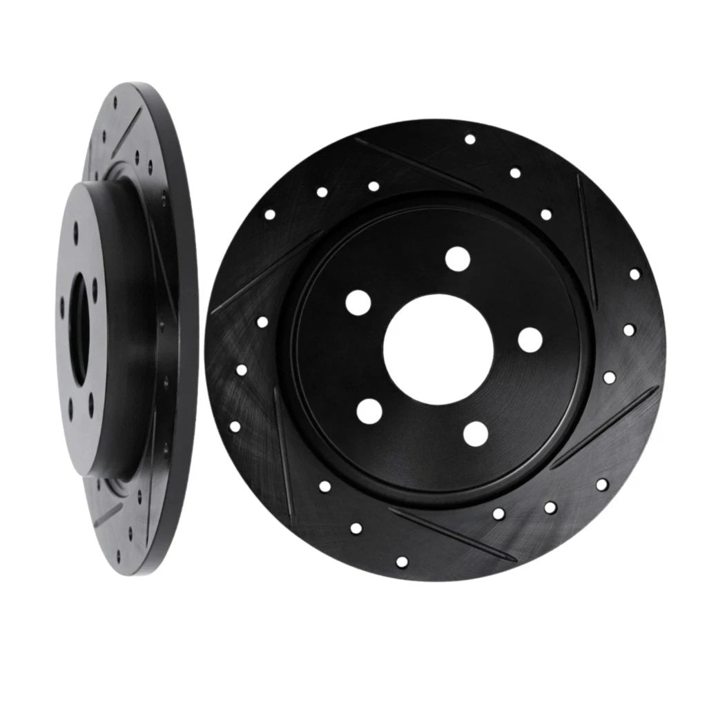 Rotor Set Front for Subaru WRX (2012–2014) ALX-PAU-DF-8002-13002-CLA8, Vented, Drilled, Slotted
