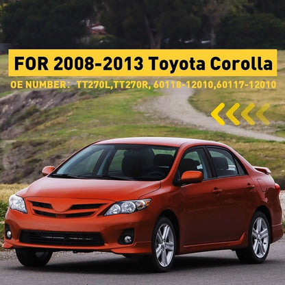 2X Black Side View Mirror Corner Cover for Toyota Corolla (2008–2013)