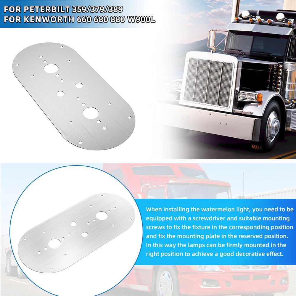 Dual Watermelon Plate for Peterbilt Kenworth 359/379/389/660/680