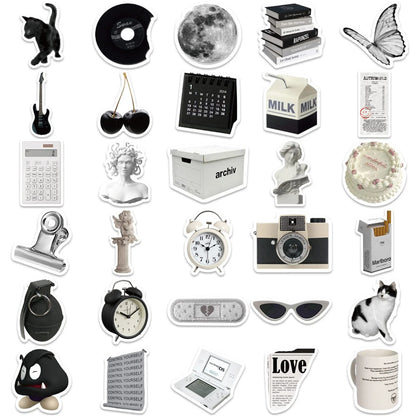 60PCS Aesthetic Stickers Pack for Y2K Style (2-4 inches)