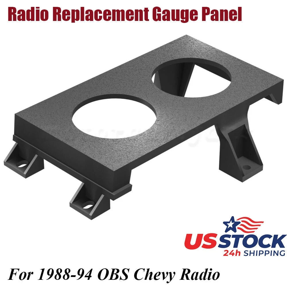 Gauge Panel for OBS Chevy (1988–1994) Dual Mount Radio Replacement Trim