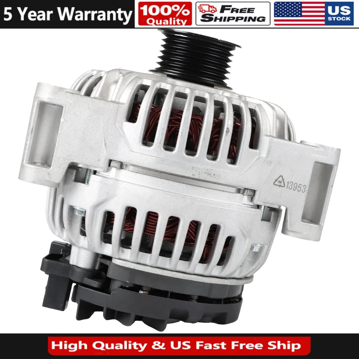Alternator 13953 for Mercedes-Benz CL500 CLK430 CLS500 E320 E430 (2002–2006)