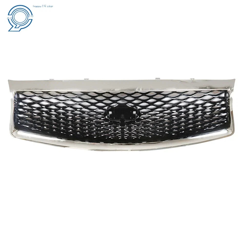 Front Bumper Upper Grille for Infiniti Q50 Sedan (2014–2017) Chrome/Black