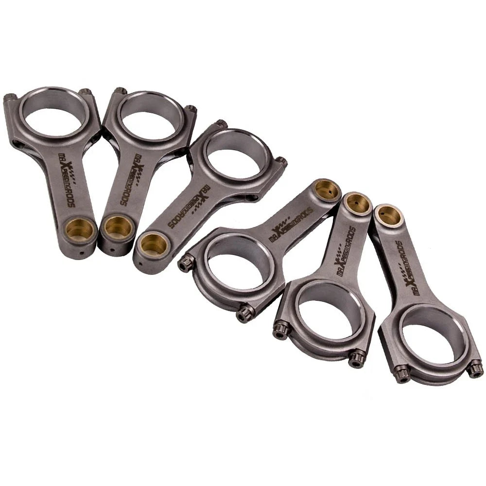 6x H-Beam 4340 Forged Connecting Rods for Audi VW VR6 Golf Corrado (1992–1999)