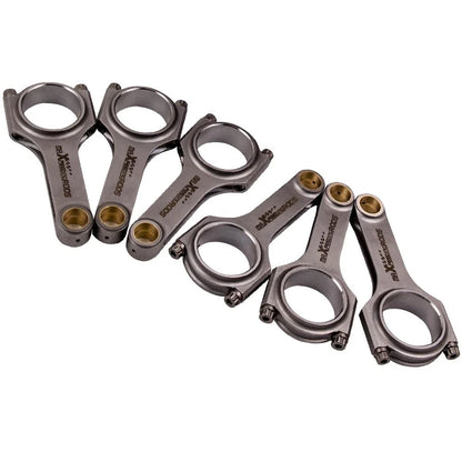 6x H-Beam 4340 Forged Connecting Rods for Audi VW VR6 Golf Corrado (1992–1999)
