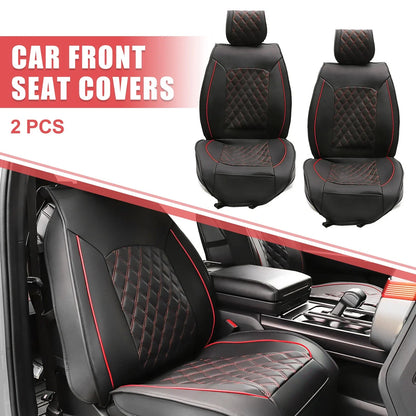 Set of 2 Front Seat Covers for Chevrolet  - Black Red