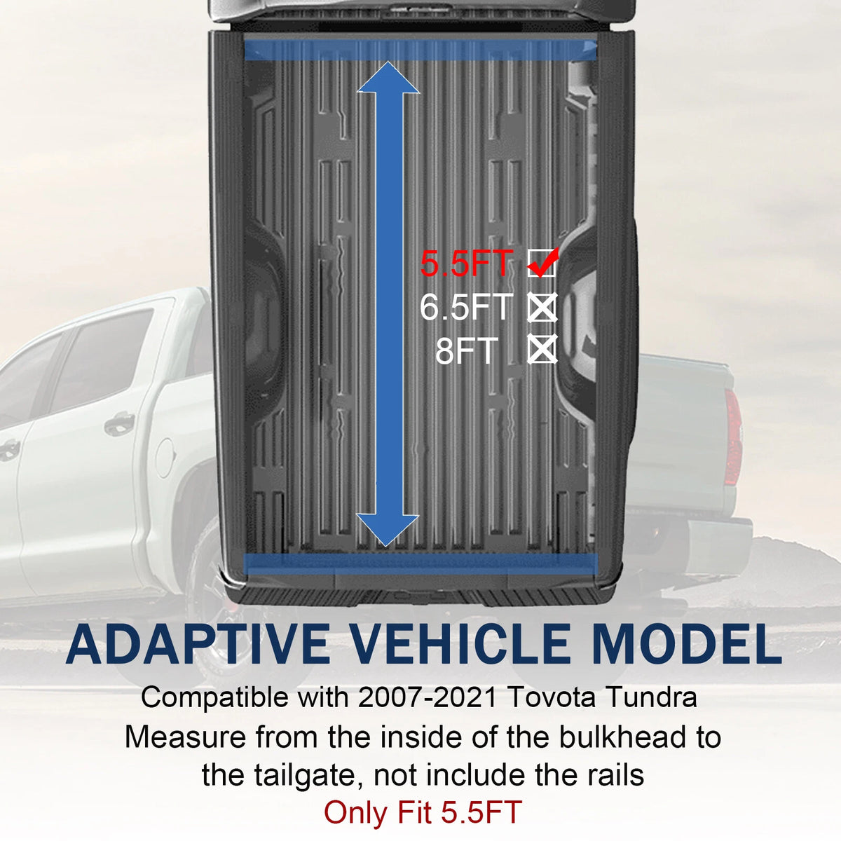 Tonneau Cover for Toyota Tundra SR5 (2007–2021) CMTT82056