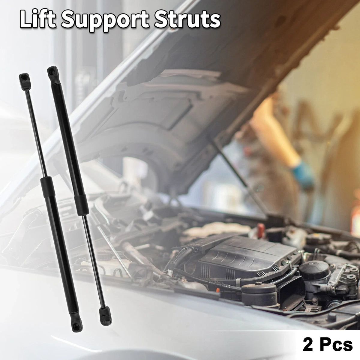 Set of 2 Front Hood Lift Supports Struts for Honda Crosstour (2012–2015)