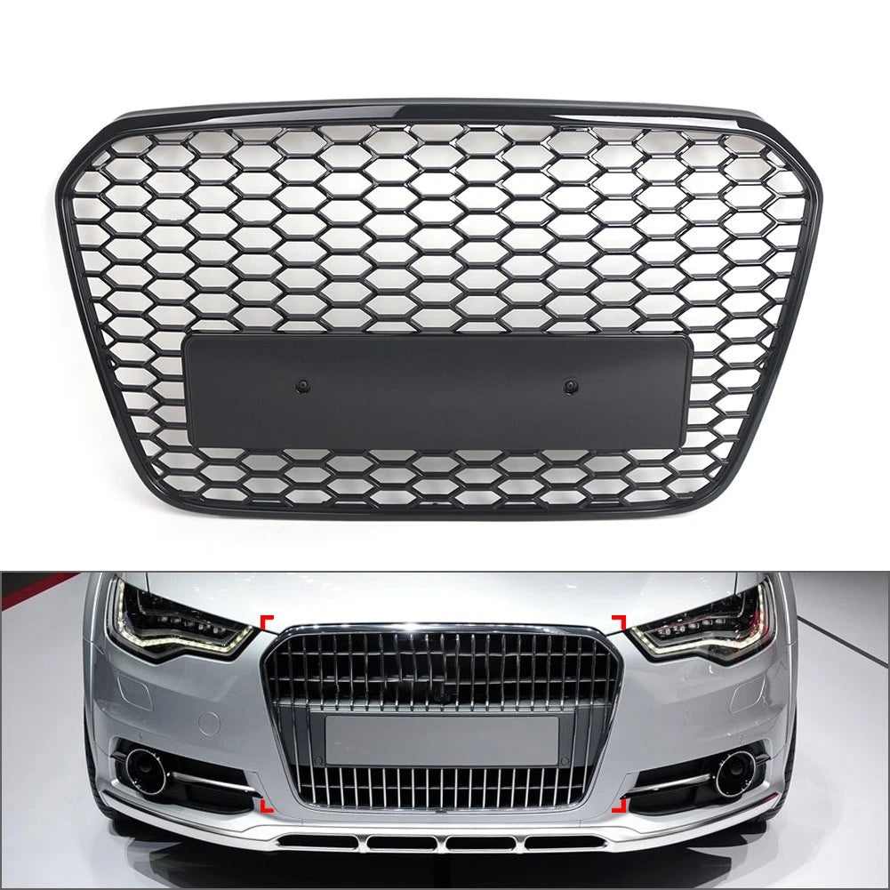 Front Bumper Radiator Grille Mesh for Audi A6 S6 C7 (2012–2015)