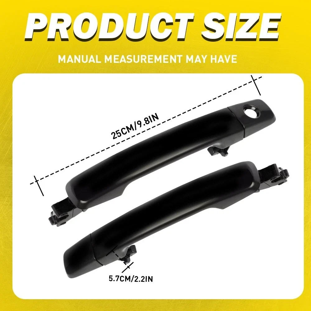 Exterior Door Handle Set for Nissan Frontier (2005–2015) Smooth Black