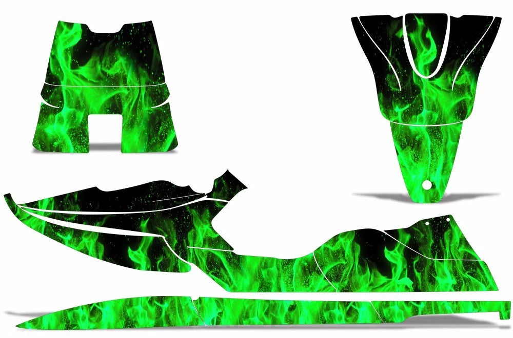Graphics Kit Decal Sticker for Sea-Doo XP (1993–1996) ICE GRN