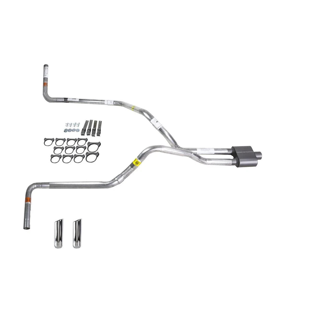 Dual Exhaust 2.5" Pipe & 1 Chamber Muffler for F150 (1998–2004)