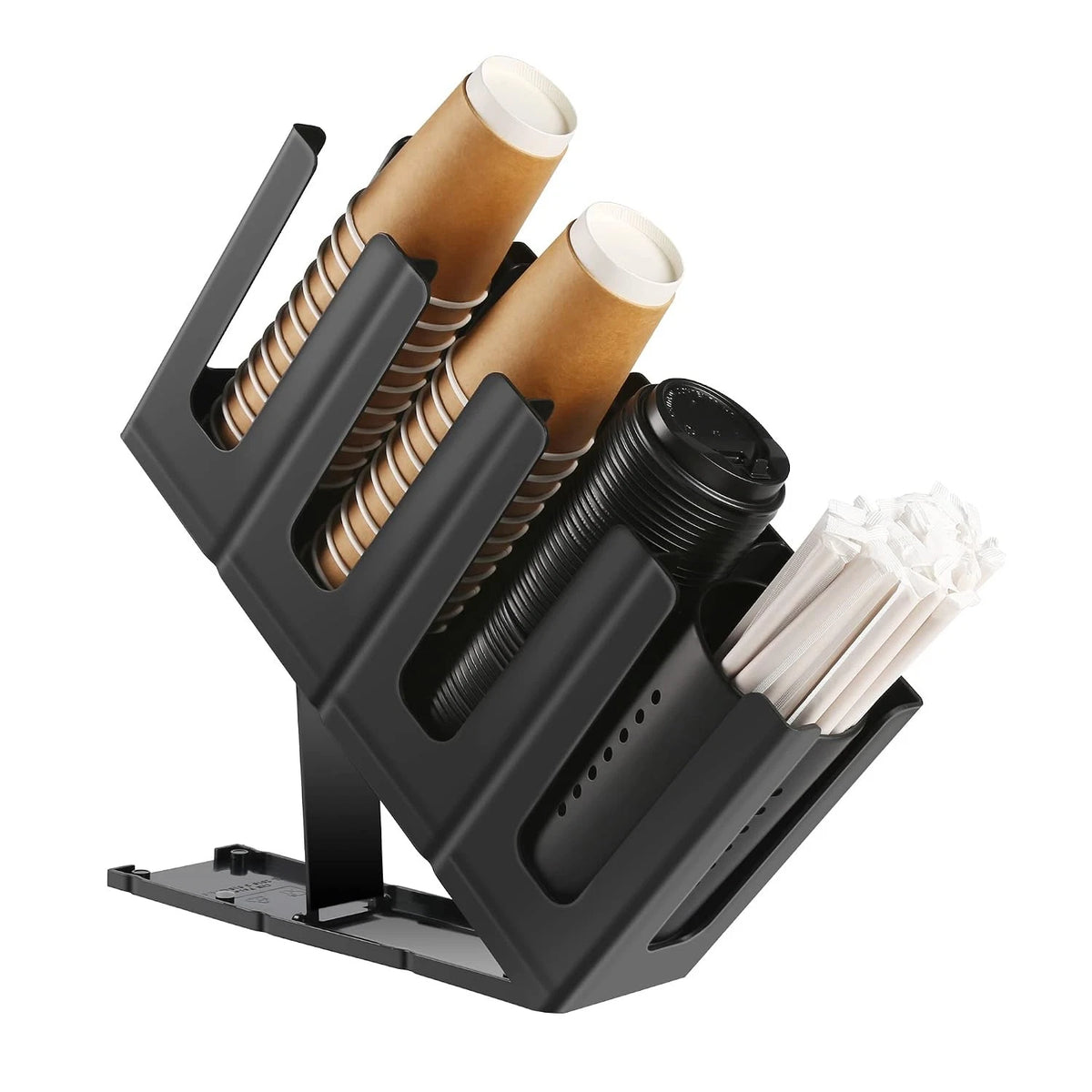 Paper Cup Holder with Straw Organizer for Coffee Cups (Universal Fit)