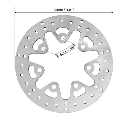 11.8" Front Brake Disc Rotor & Bolts for Harley Street Road Glide (2014–2023)