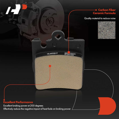 Set of 4 Rear Ceramic Brake Pads for Mercedes-Benz C230 C280 C350 C240 (2003–2007) P-876, P.876
