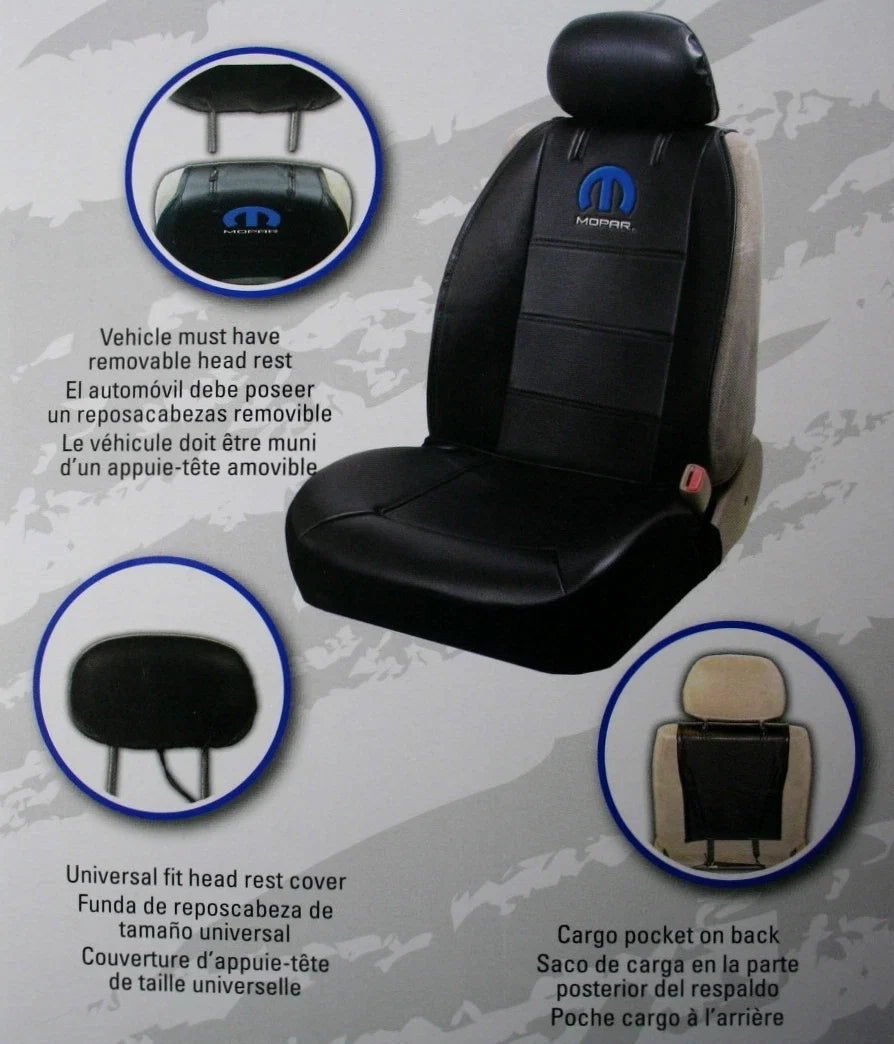 Mopar Sideless Embroidered Seat Cover for Chrysler Ram (2010–2023)