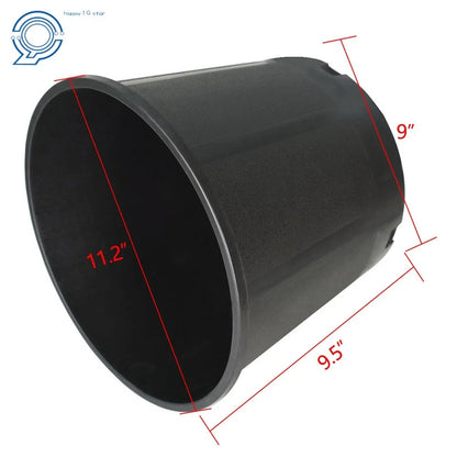 Set of 10 Black Thermoformed Nursery Pots for Plants (3 Gallon)