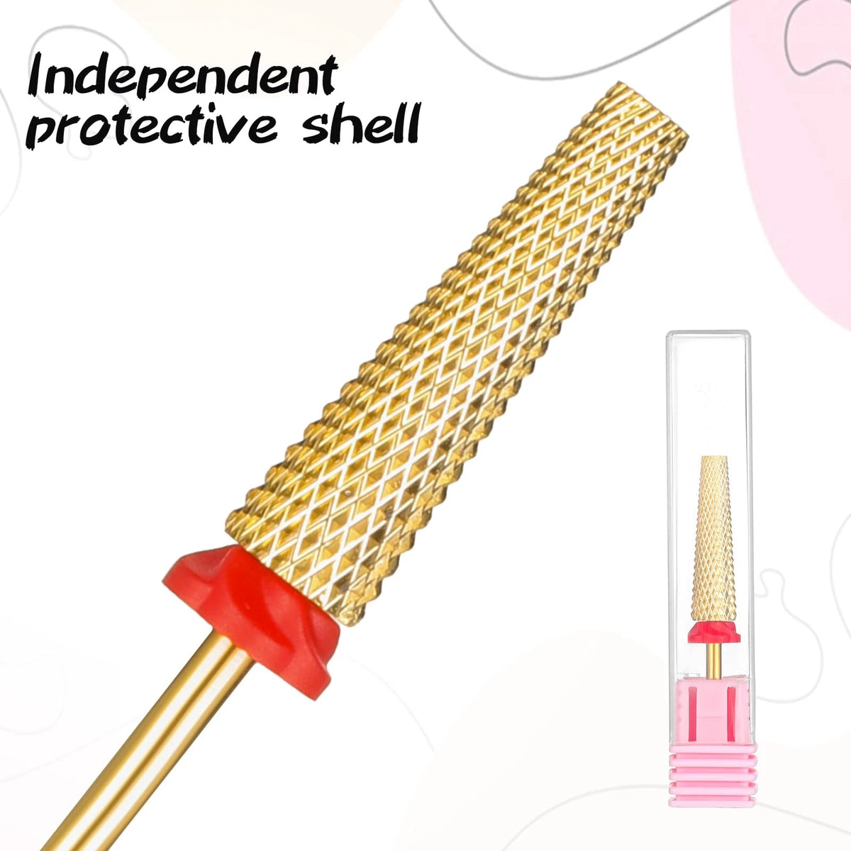 5-in-1 Nail Drill Bits Set for 3/32'' Cross Tapered Carbide Bit