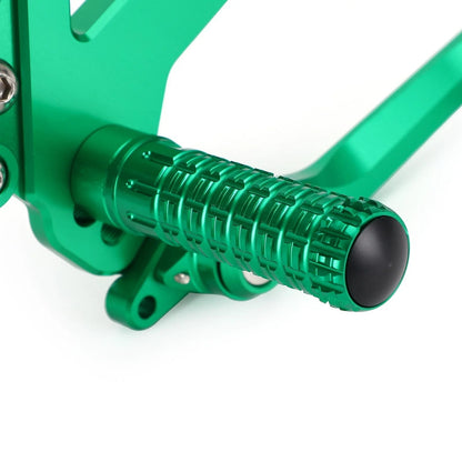 Green Rear Sets Footpegs for Kawasaki Ninja ZX-25R (2020–2021)