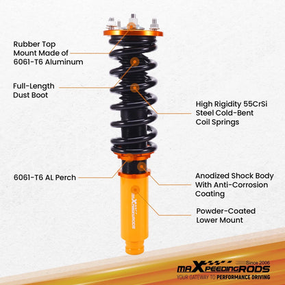 Coilover Struts Shock Lowering Kit for Honda Accord (1998–2002) Acura CL (2001–2003)