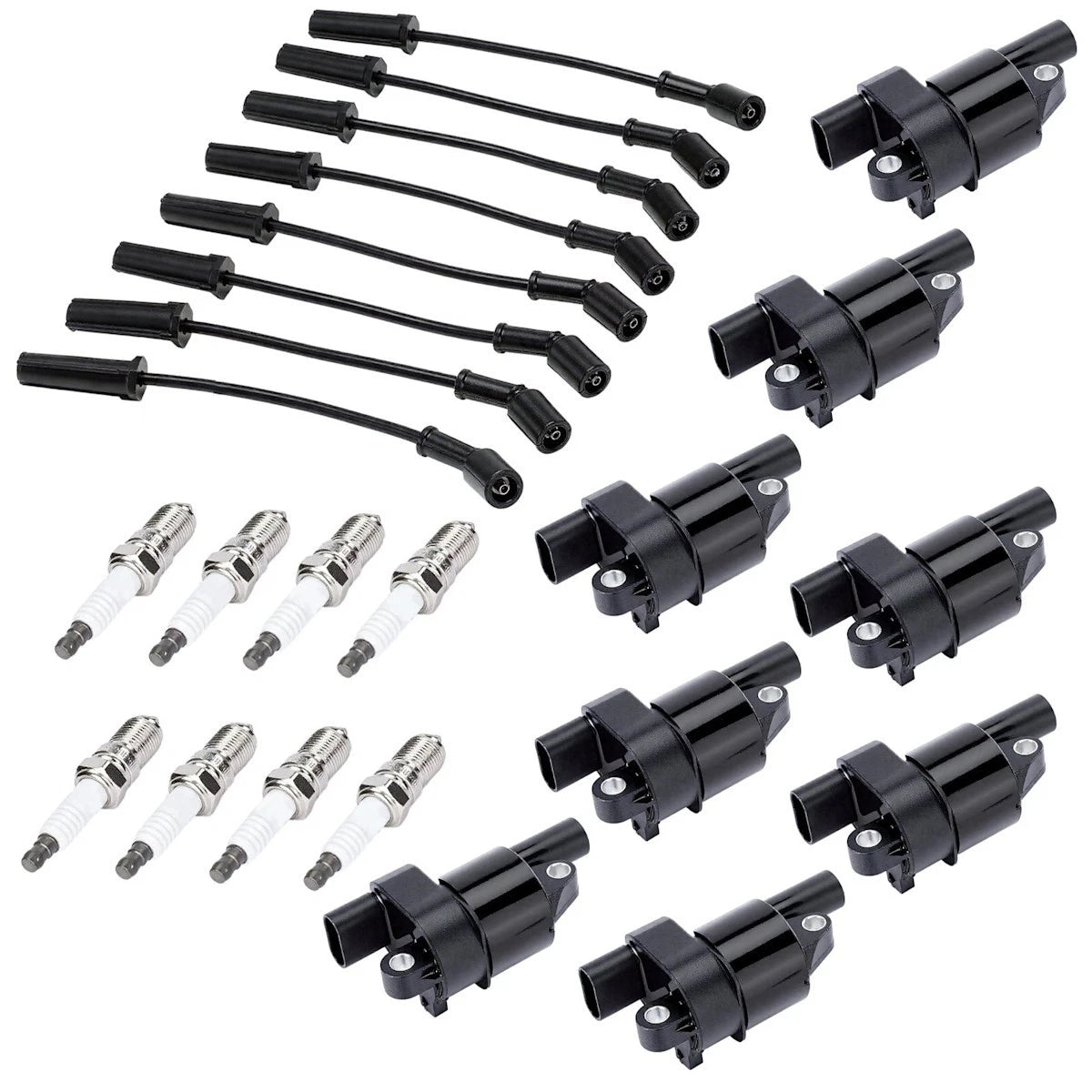 Ignition Coil and Spark Plug Kit for Chevy Express, Savana, Yukon, Suburban (2011–2015) - 18120529, UF414, 12573190, 12570616, 12611424