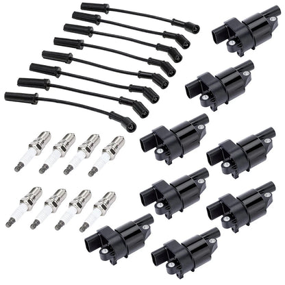 Ignition Coil and Spark Plug Kit for Chevy Express, Savana, Yukon, Suburban (2011–2015) - 18120529, UF414, 12573190, 12570616, 12611424