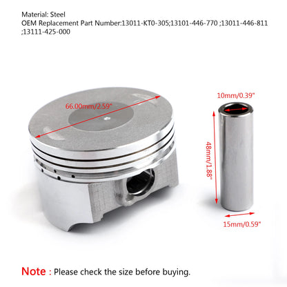 0.50MM Piston for Honda XL200 XR200R XR200 (1980–2002) M562-A013-C