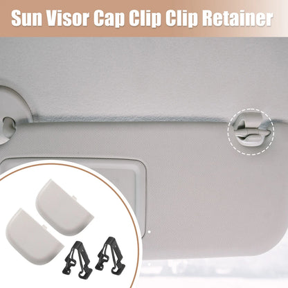 2X Gray Iron Sun Visor Cap Clip Retainer for Ford Fusion (2013–2016)