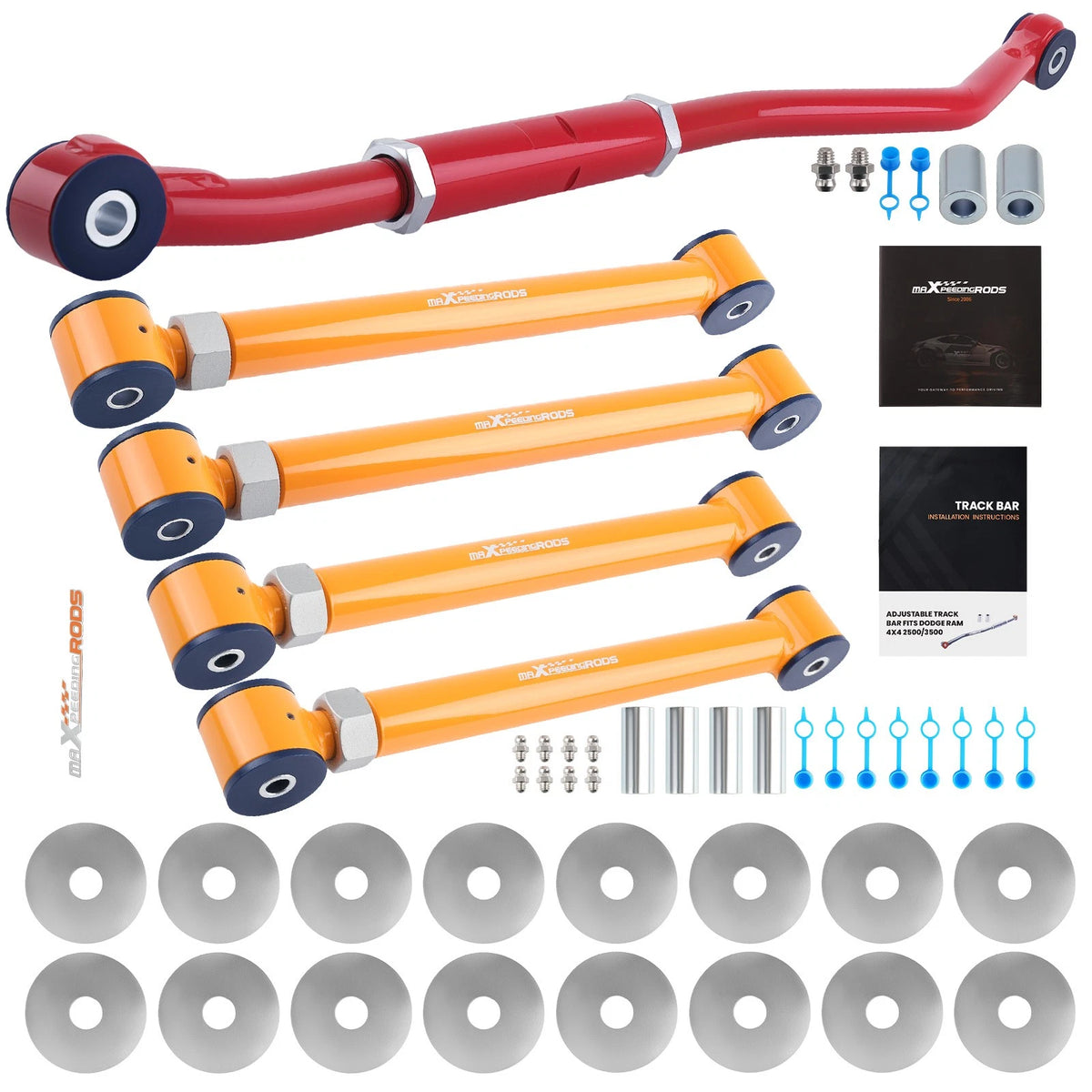 Set of 4 Adjustable Front Control Arms for Dodge Ram 2500 3500 (2003–2009)