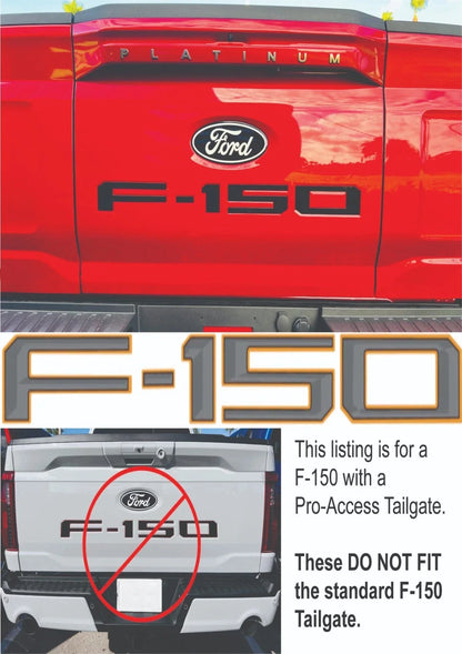 Tailgate Letter Inserts Pro-Access for Ford F150 (2024–2026)