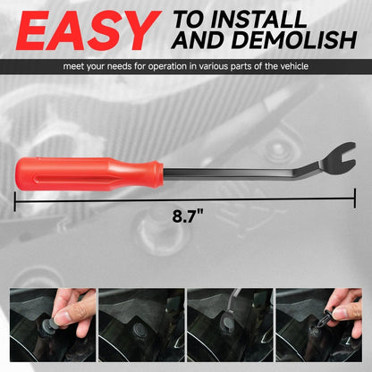 Nylon 120 Retainer Clips Set with Fastener Removal Tools for Moulding Trim
