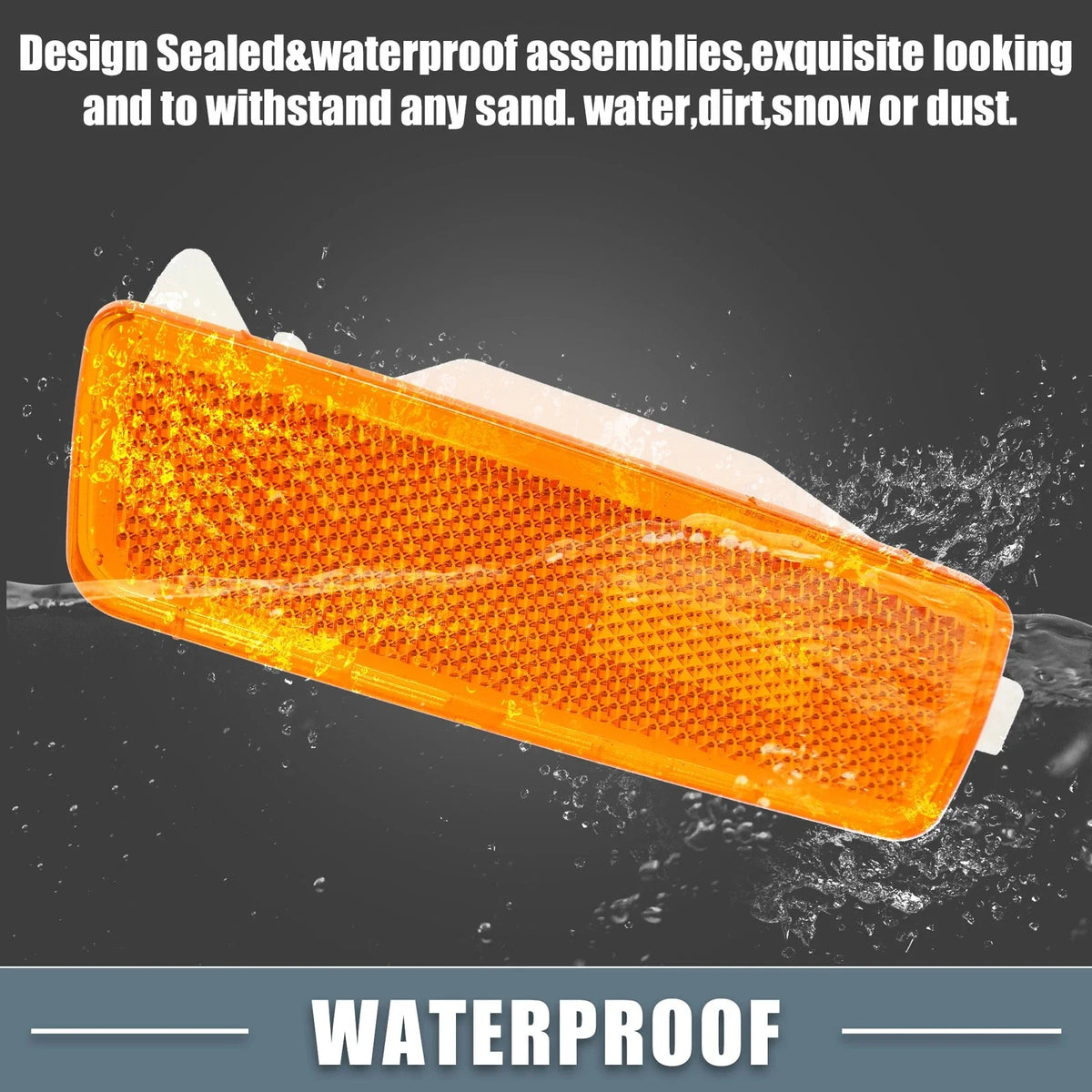LED Front Bumper Side Marker Lights Cover for Volkswagen Jetta (1 Pair)