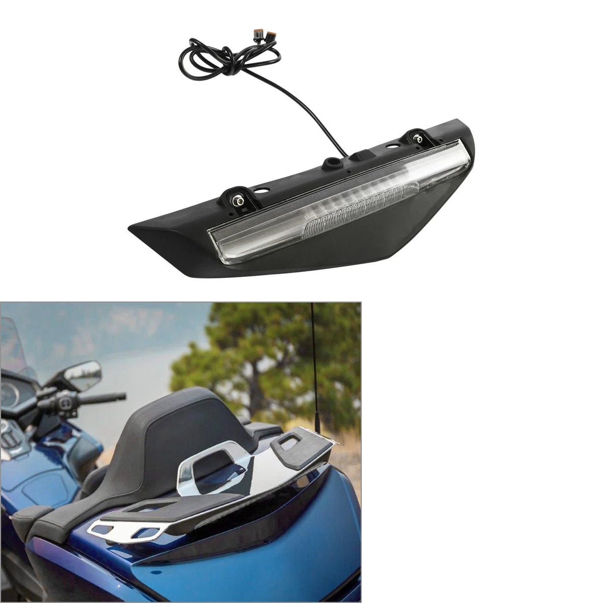 Rear Trunk Luggage Rack LED Brake Light for Honda Goldwing GL 1800 (2018–2022)