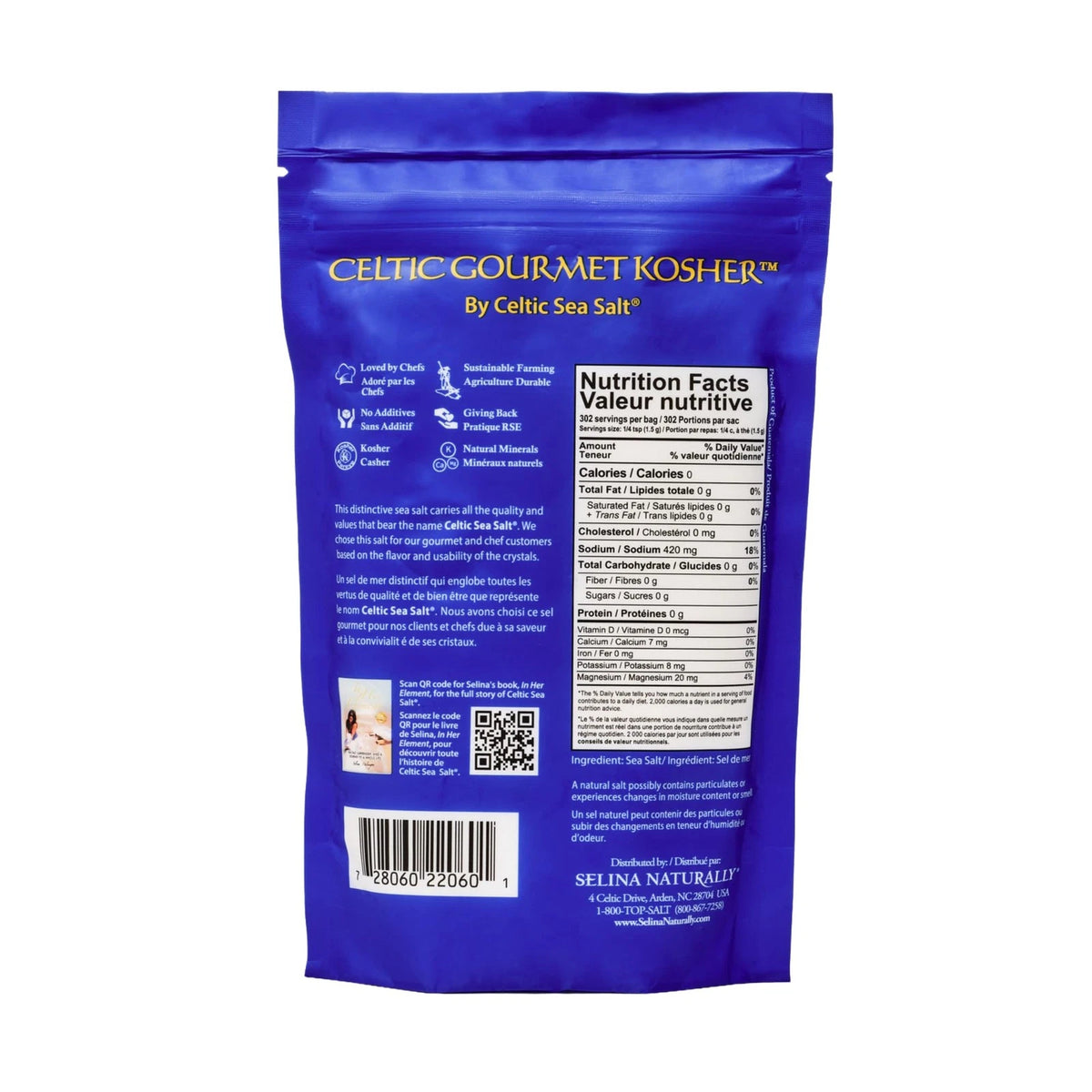 Celtic Sea Salt Kosher Unrefined Salt 16 Ounce (Pack of 1)