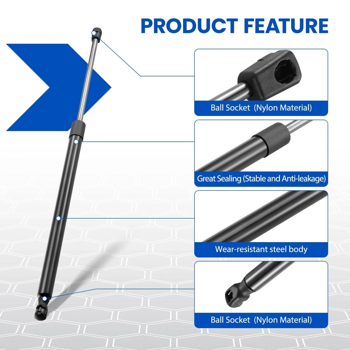Set of 4 Hood Tailgate Lift Support Gas Shock Struts for BMW X3 (2004–2010)