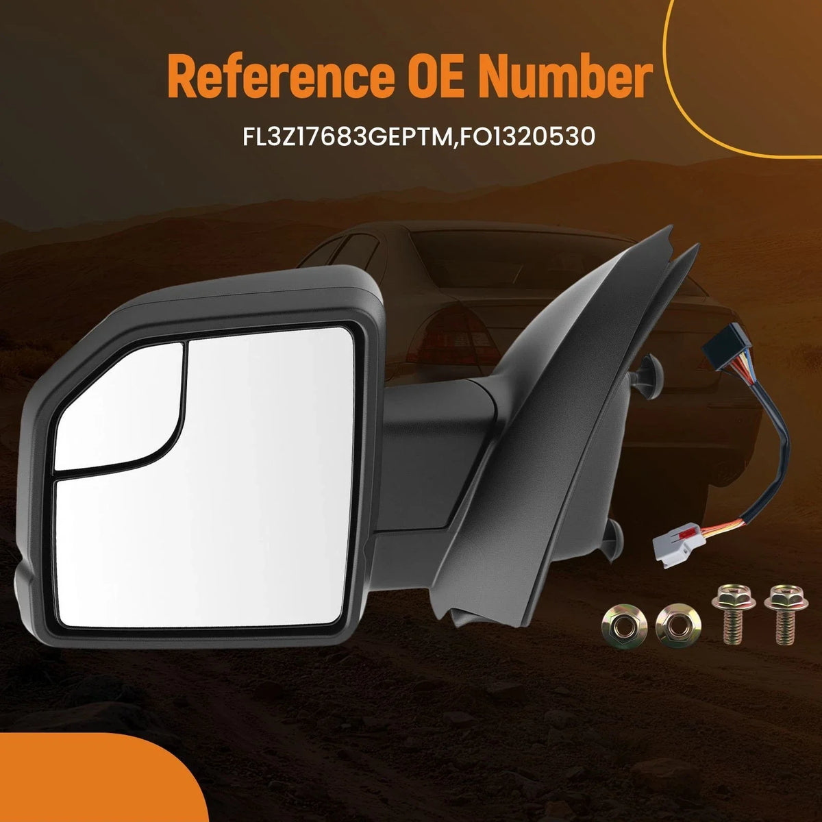 Left Heated Signal Mirror for Ford F-150 Lariat/XLT (2015–2020) FO1320530