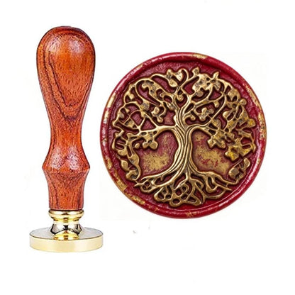 Set of 2 Wax Seal Stamps for Elegant Natural Design (25mm/30mm)