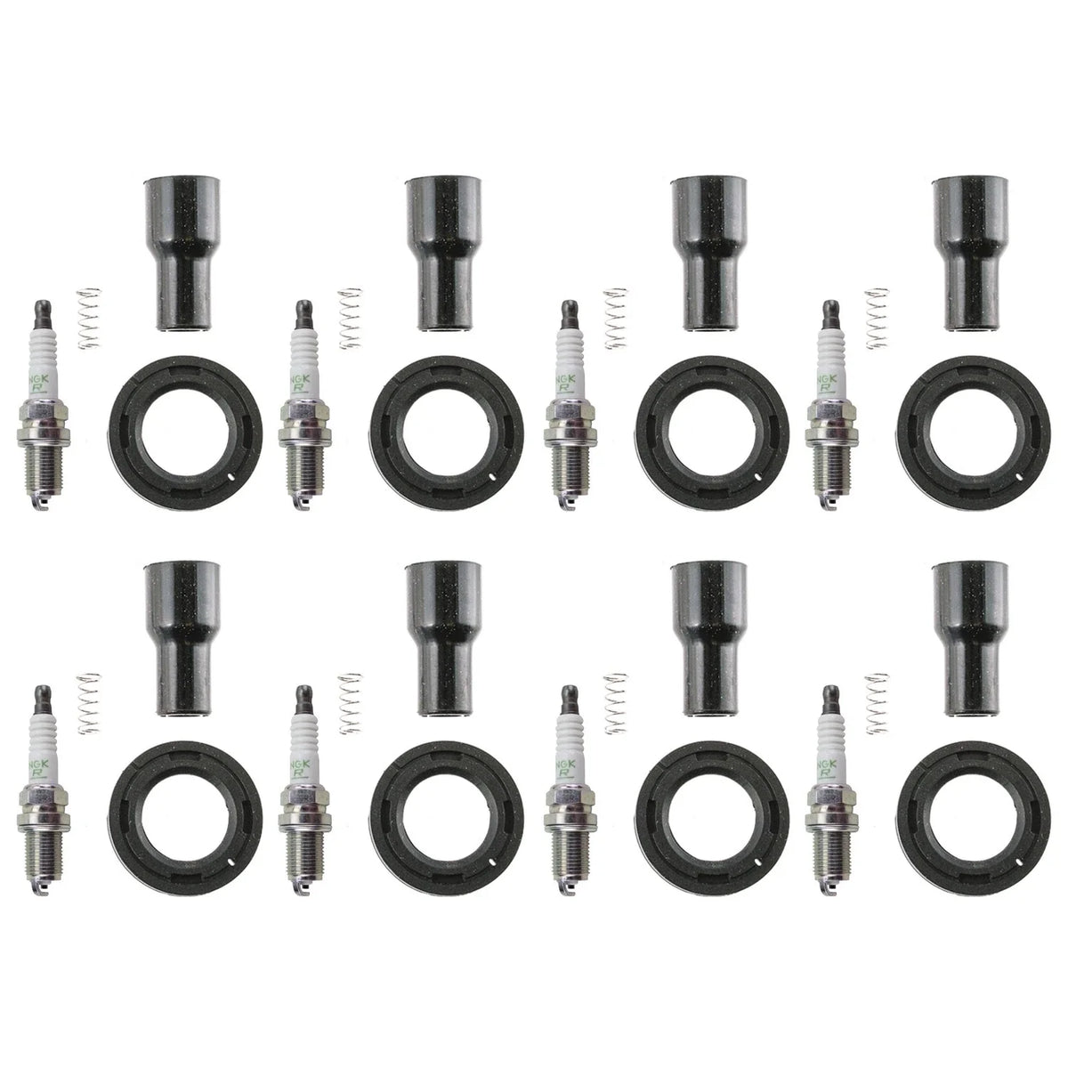 NGK 8 V-Power Spark Plugs & Denso Coil Boots Kit for Lexus GS430 GX470 (2001–2007)