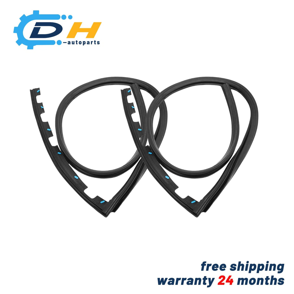 Set of 2 Door Sub Seal for Honda Civic Hatchback (1996–2000) Rubber 72325-S03-G01, 72365-S03-G01