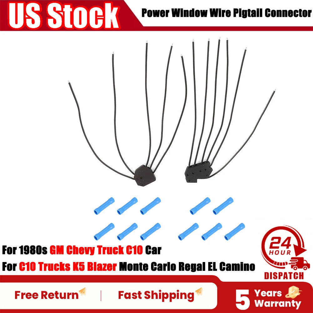 Power Window Wire Pigtail Connector for GM Chevy C10 (1980–1987)