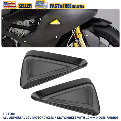 Flush Mount DRL LED Turn Signals for Motorcycle (Universal Fit)