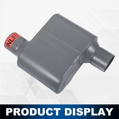 2.5" Inlet/Outlet Race Performance Chambered Exhaust Muffler Pair for