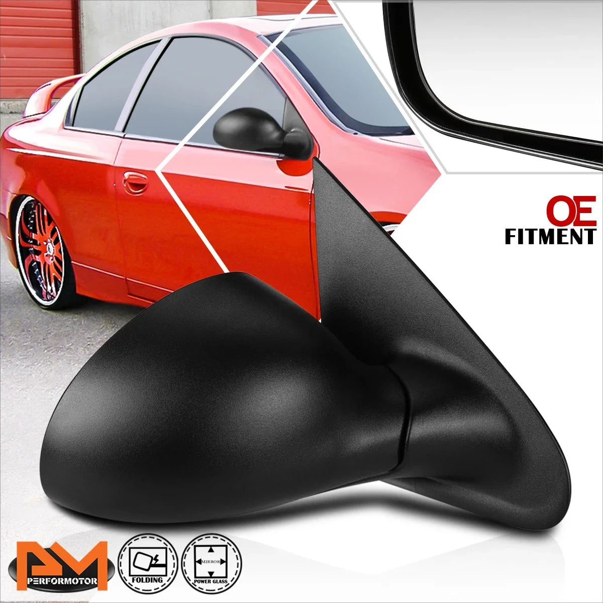 OE Style Powered Adjustable Side View Mirror for Dodge Neon/Plymouth Neon (2000–2002)