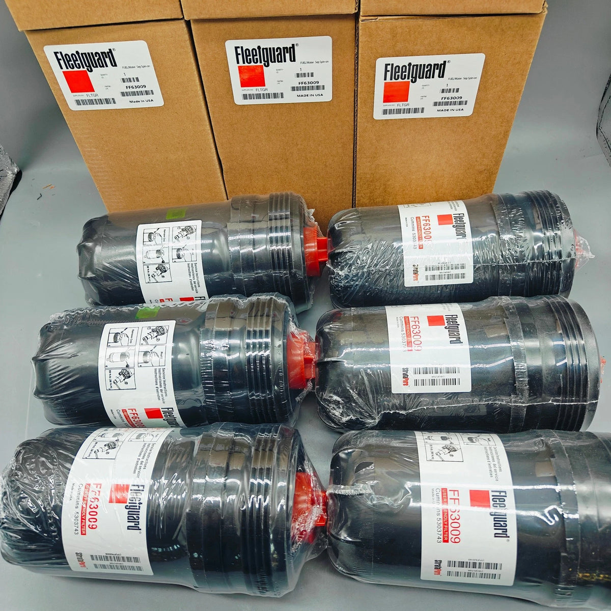 6X Fuel Filter for Cummins (Replaces FF63009)