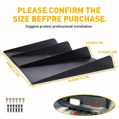Rear Splitter + 4 Fins Diffuser for Subaru Impreza WRX STI