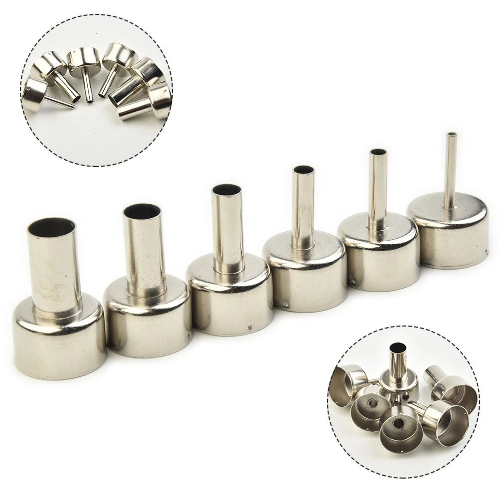 Set of 6 Heat Resistant Nozzles for Soldering Station Hot Air Tools
