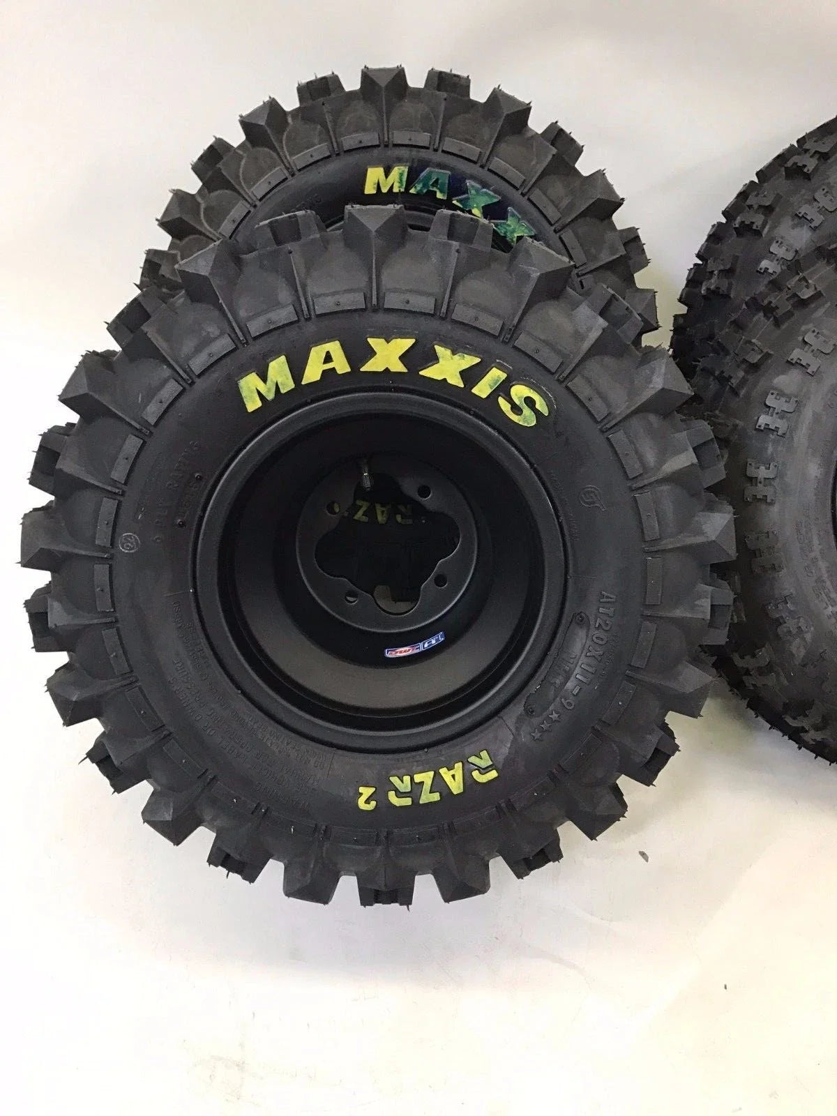 DWT A5 Black Wheels & Maxxis Razr 2 Tires Kit for Raptor 700, YFZ450 (2006–2023)