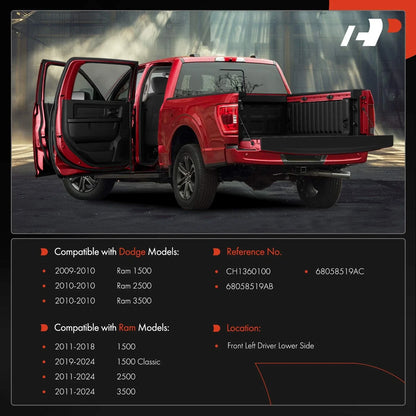 Front Driver Left Lower Door Hinge for Ram 1500 2500 3500