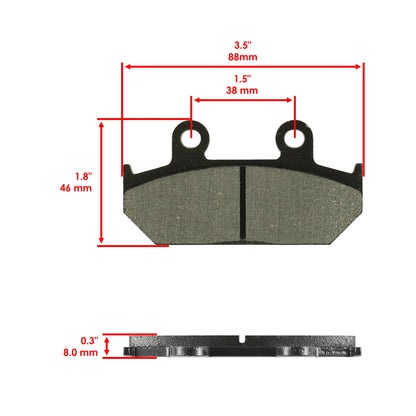 Front & Rear Brake Pads for Honda GL1500 Goldwing (1988–1990) MP227AA2006