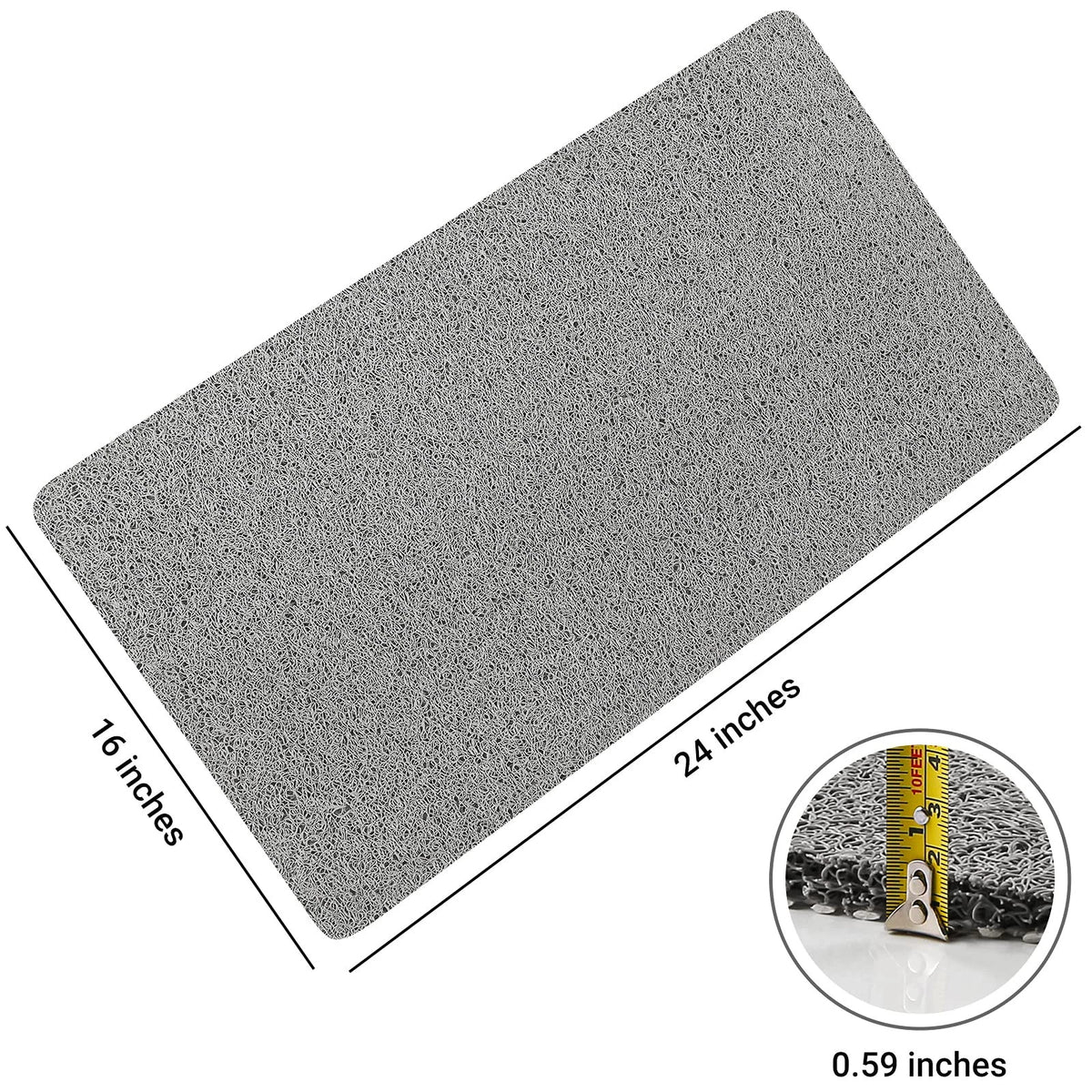 Non-Slip Shower Mat for Bathtub 24x16 inch